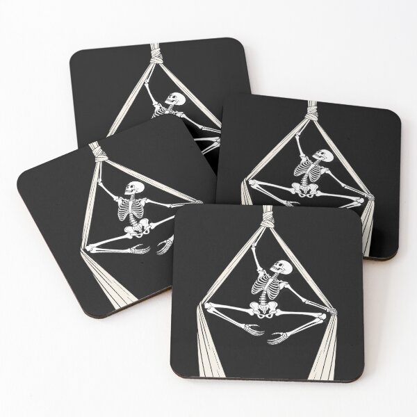 Item preview, Skeleton Aerial Silks Dancing Acrobatics Halloween Spooky designed and sold by HardcoreTour.