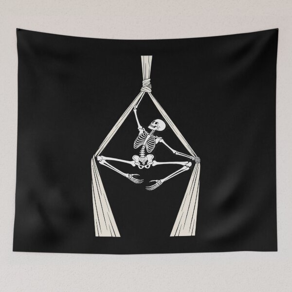 Item preview, Skeleton Aerial Silks Dancing Acrobatics Halloween Spooky designed and sold by HardcoreTour.
