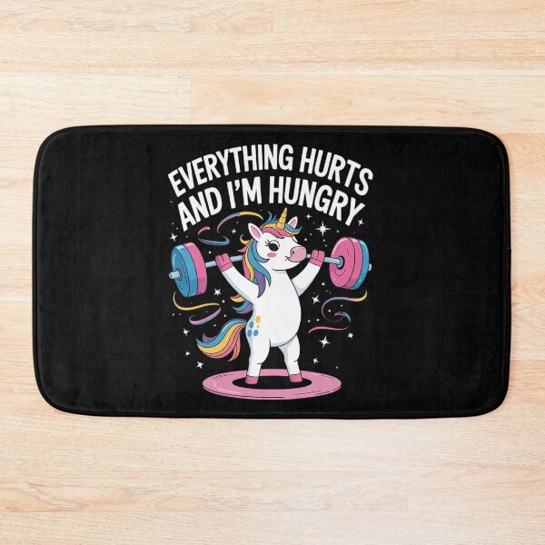 Item preview, Everything Hurts and I'm Hungry Funny Workout Gym Fitness designed and sold by MyzoToyota.