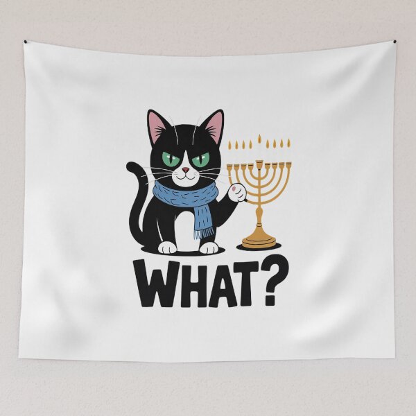 Item preview, Hanukkah Cat What Funny Chanukah Jewish Women Girls Kids designed and sold by SIGORDESIGN.