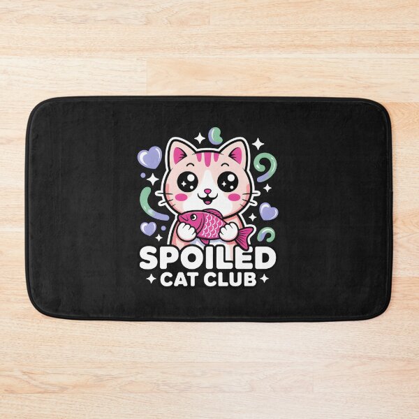 Item preview, Spoiled Cat Club Cute Kawaii Cat With Fish, Chibi Pet Lover & Funny Spoiled Cat  designed and sold by ViktoonShirts.