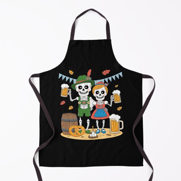 Item preview, Skeleton Couple Oktoberfest Costume - Beer Pretzel Sausage designed and sold by HardcoreTour.