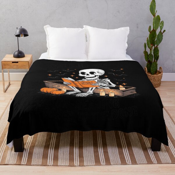 Item preview, Skeleton Dead Set On Reading Booked To The Bone Halloween designed and sold by HardcoreTour.