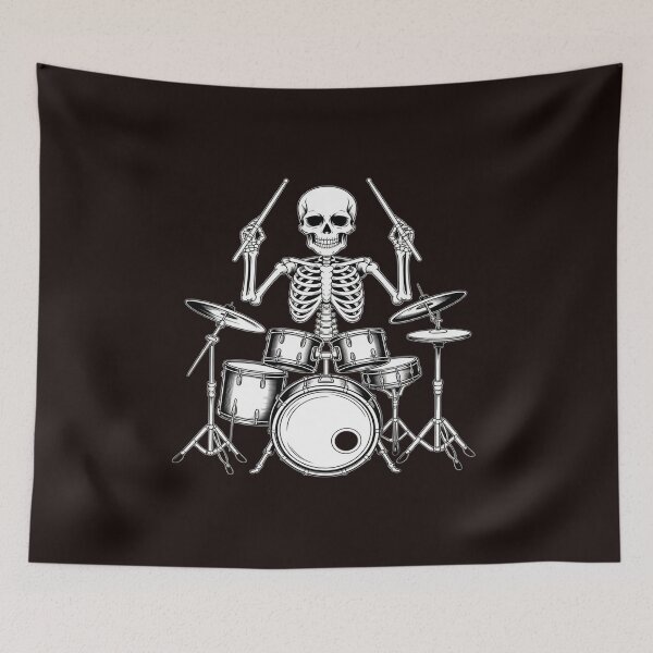 Item preview, Skeleton Drummer Halloween Rock N Roll Drumming Music Lovers designed and sold by HardcoreTour.