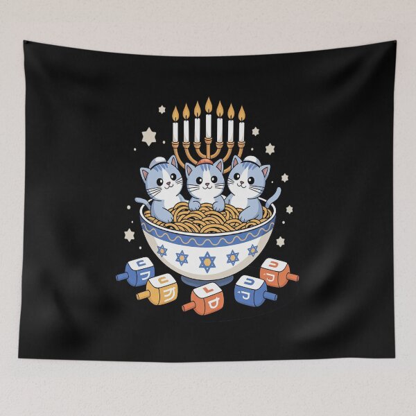 Item preview, Hanukkah Jewish Cat Ramen Pyjamas Hanukkah designed and sold by SIGORDESIGN.