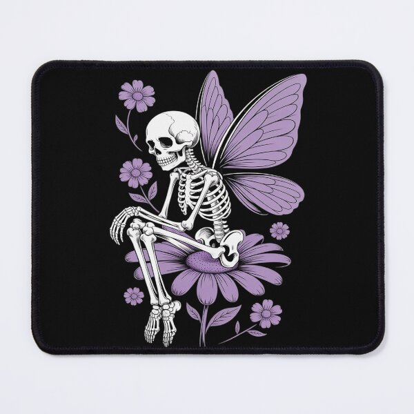 Item preview, Skeleton Fairy Dark Fairycore Flower Goth Skull Alt Purple designed and sold by HardcoreTour.