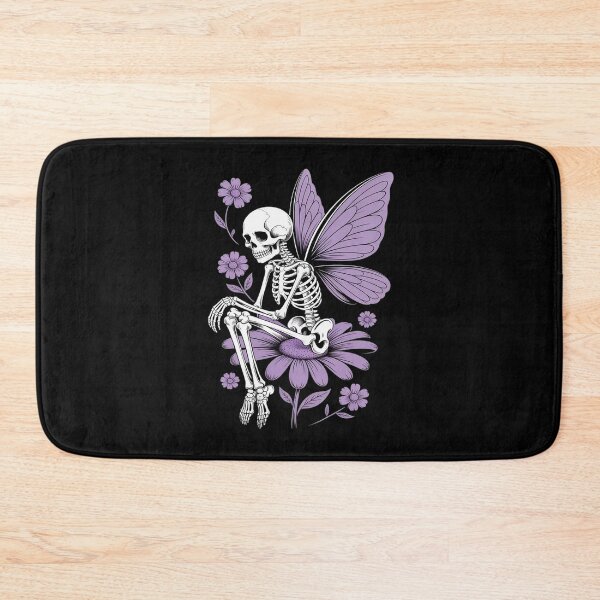 Item preview, Skeleton Fairy Dark Fairycore Flower Goth Skull Alt Purple designed and sold by HardcoreTour.
