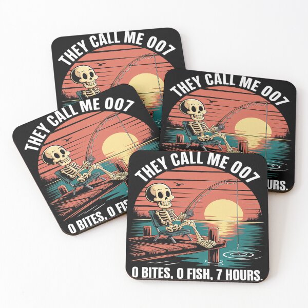 Item preview, Skeleton Fishing They Call Me 007 0 Bites 0 Fish 7 Hours designed and sold by HardcoreTour.