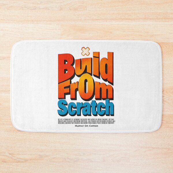 Item preview, Build From Scratch Motivational Vintage Typography Graphic designed and sold by HUMORONCOTTON.