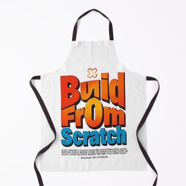 Item preview, Build From Scratch Motivational Vintage Typography Graphic designed and sold by HUMORONCOTTON.