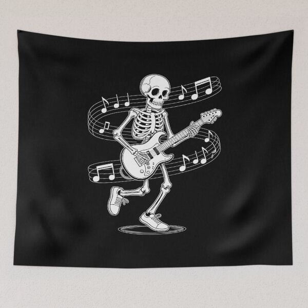 Item preview, Skeleton Guitar Fans for Musicians Halloween designed and sold by HardcoreTour.