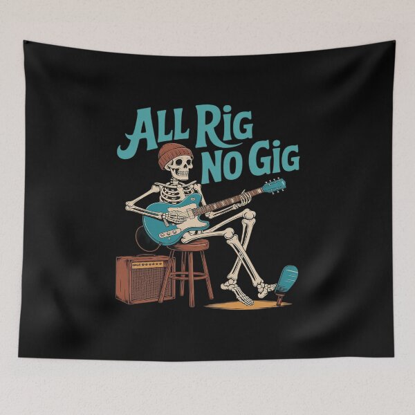 Item preview, Skeleton Guitarist Musician designed and sold by HardcoreTour.
