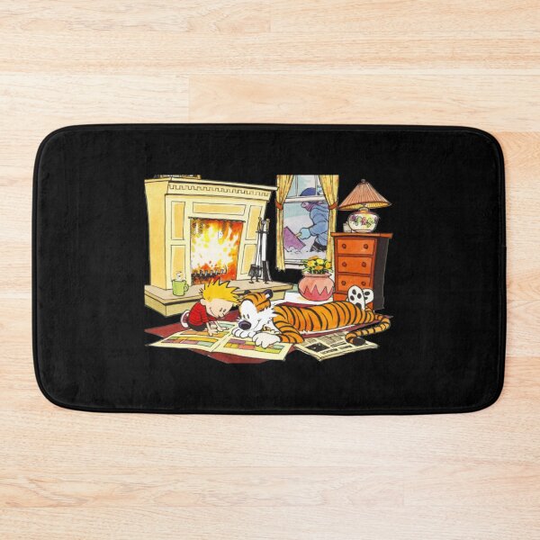 Item preview, Calvin And Hobbes Cozy Winter Fireplace Reading Comics designed and sold by Yareli Jonathon.