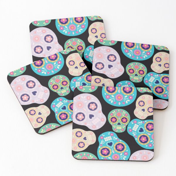 Item preview, Colorful Sugar Skull Fiesta Pattern designed and sold by BELEAFCREATIV1.