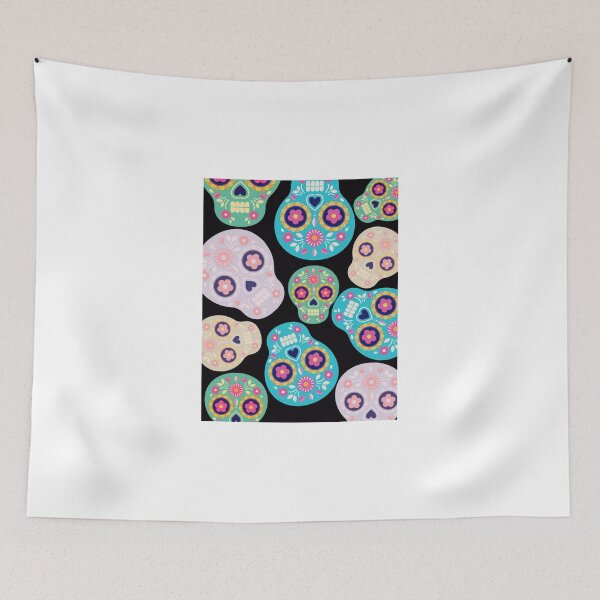 Item preview, Colorful Sugar Skull Fiesta Pattern designed and sold by BELEAFCREATIV1.