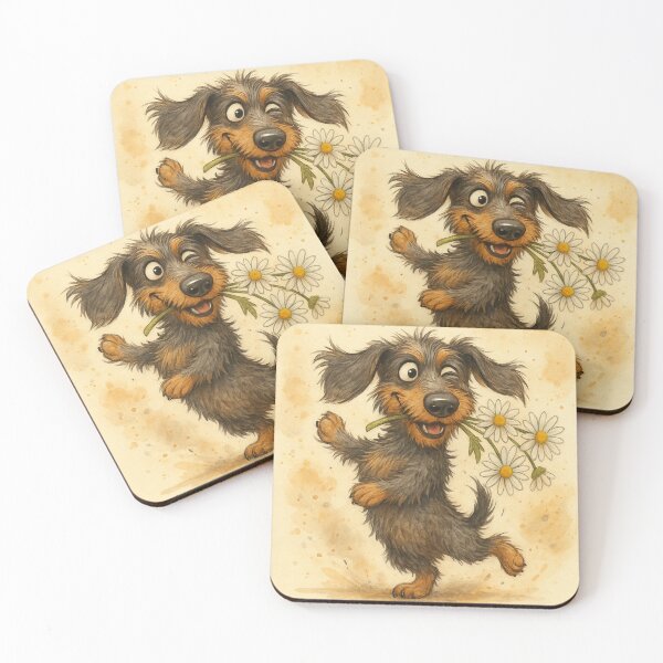 Item preview, I Run on Chaos and Charm – Cute Dachshund Illustration designed and sold by Darlin8888.