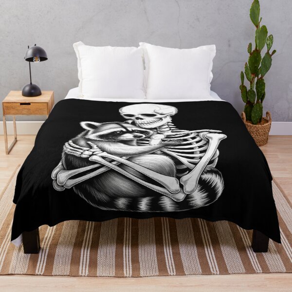 Item preview, Skeleton Hugging Raccoon Halloween Costume designed and sold by ToggleBet.