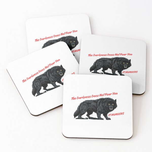 Item preview, Ominous Wolf: Darkness Hungers Quote designed and sold by ScáthSolasLife.