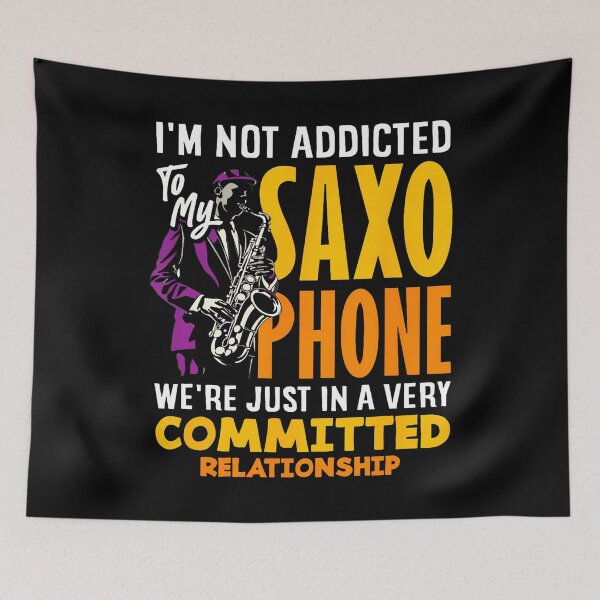 Item preview, Not Addicted To My Saxophone Saxophonist Funny Sax designed and sold by FlorenceNorma.