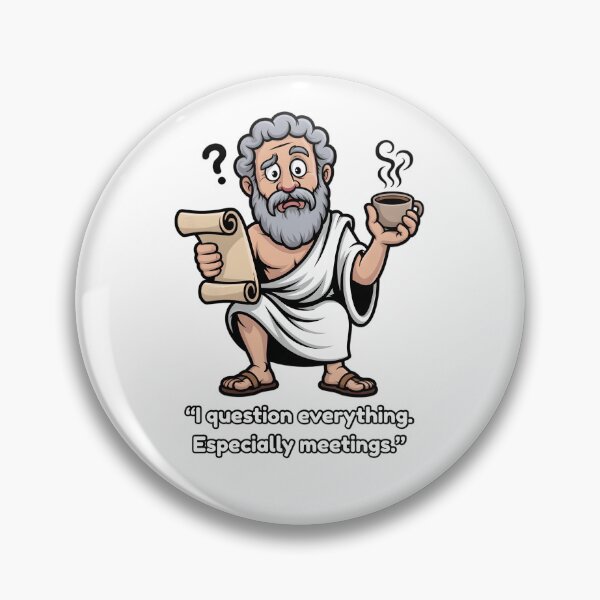 Item preview, Socrates Thinking Too Hard – Philosophy Humor Tee designed and sold by BankMano.