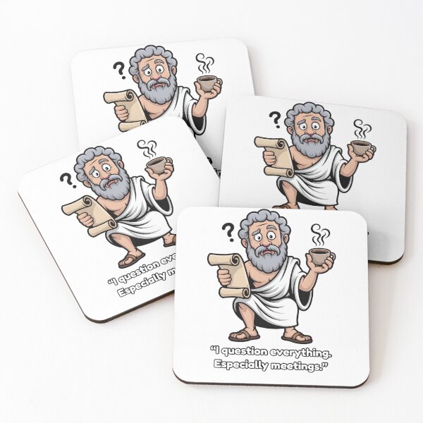 Item preview, Socrates Thinking Too Hard – Philosophy Humor Tee designed and sold by BankMano.