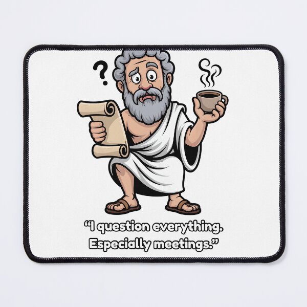 Item preview, Socrates Thinking Too Hard – Philosophy Humor Tee designed and sold by BankMano.