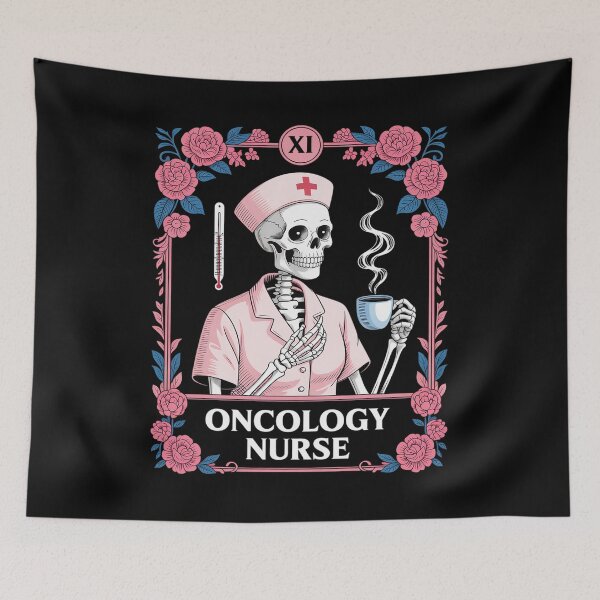 Item preview, Skeleton Oncology Nurse Tarot Card Oncologist Halloween designed and sold by ToggleBet.