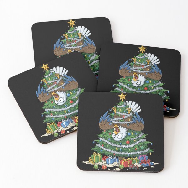 Item preview, Funny Bird Messing Up Christmas Tree Angry Animal Holiday Chaos designed and sold by Taniyah Gomes.