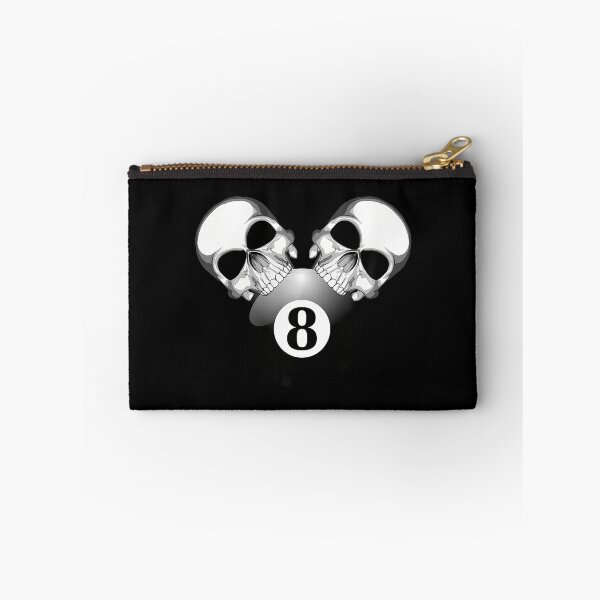 Item preview, Two Pool Skulls Biting A Billiards Eight Ball designed and sold by FlorenceNorma.
