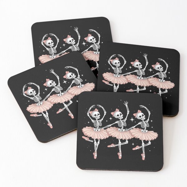 Item preview, Skeleton Pink Bow Ballerinas Ballet Dance Halloween Girl designed and sold by ToggleBet.