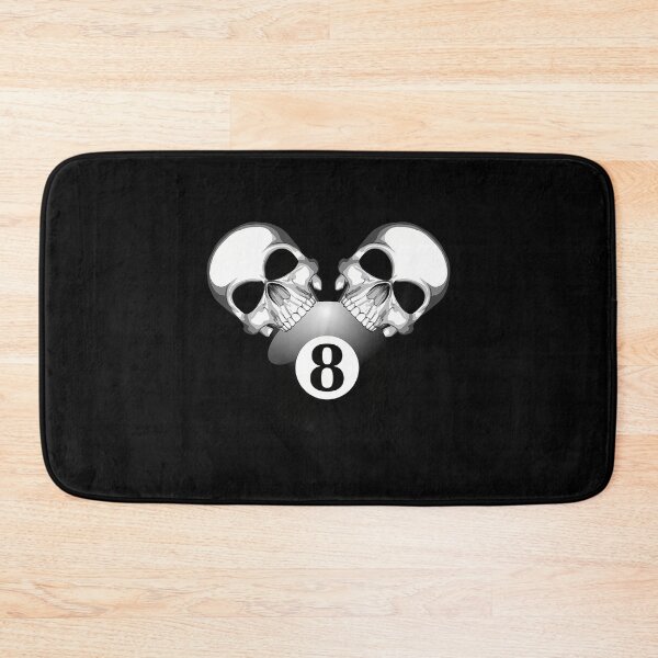 Item preview, Two Pool Skulls Biting A Billiards Eight Ball designed and sold by FlorenceNorma.