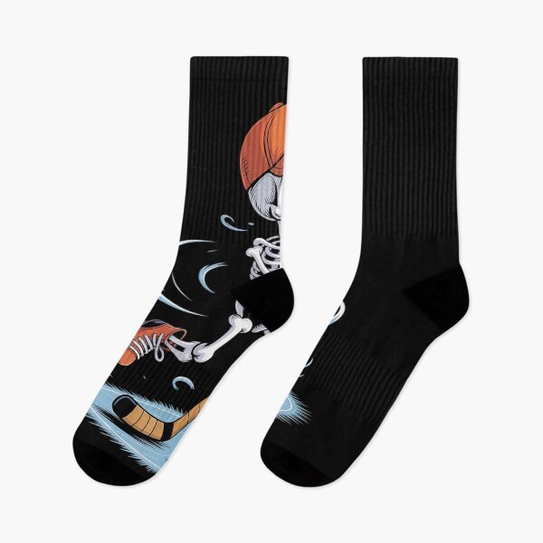 Item preview, Skeleton Playing Ice Hockey Funny Halloween Sports designed and sold by ToggleBet.