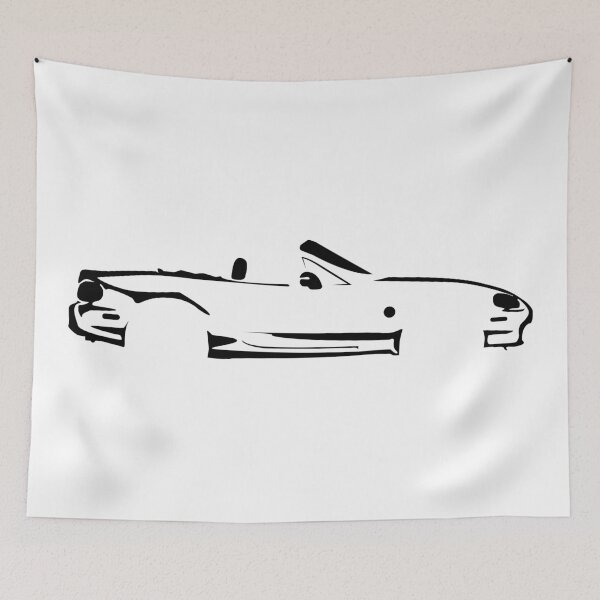Item preview, MX-5 NB 1.8 RS (1998) Minimalist Car Silhouette (Black) designed and sold by FearnCreative.