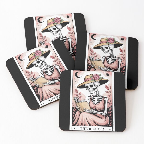 Item preview, Skeleton Reader Tarot Card Skeleton Woman Book Lover designed and sold by ToggleBet.