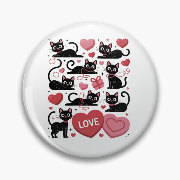 Item preview, Black Cat Playing Heart Valentines Day Cat Lover designed and sold by Moxizz.