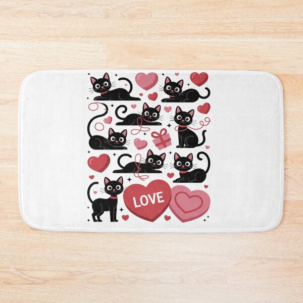 Item preview, Black Cat Playing Heart Valentines Day Cat Lover designed and sold by Moxizz.