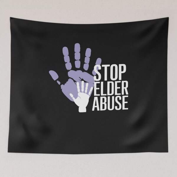 Item preview, Stop The Elder Abuse - Purple Elder Abuse Awareness Ribbon designed and sold by itsnothatweird.