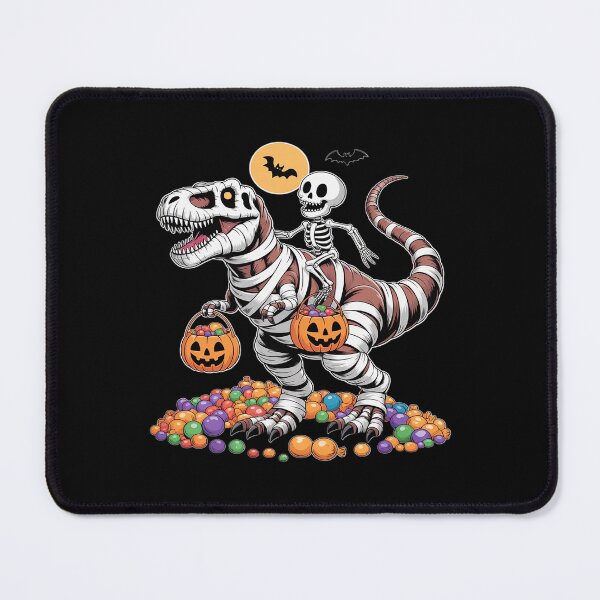 Item preview, Skeleton Riding Mummy Dinosaur T-Rex Halloween Pumpkin designed and sold by ToggleBet.