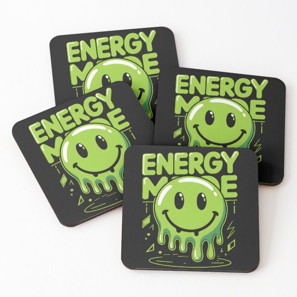 Item preview, Energy Mode Neon Green Drippy Smiley, Streetwear Aesthetic & High Energy Gamer Design designed and sold by ViktoonShirts.