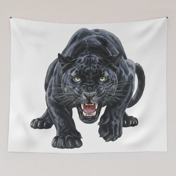 Item preview, Growling Black Panther designed and sold by 4rtistcDrift.