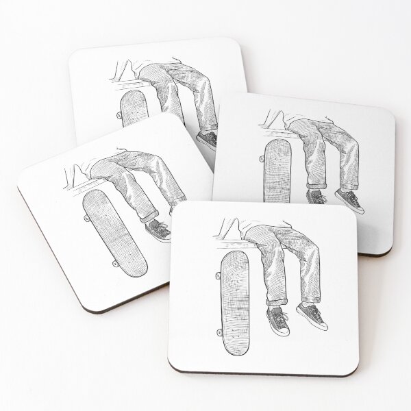 Item preview, Skater on low wall sketch designed and sold by TrisselShop.