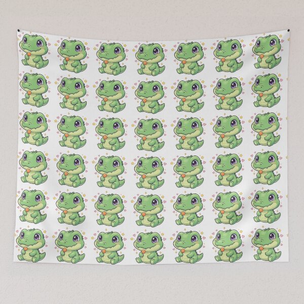 Item preview, Cute Baby Alligator Cartoon - Kawaii Transparent Reptile  designed and sold by Raju2018.