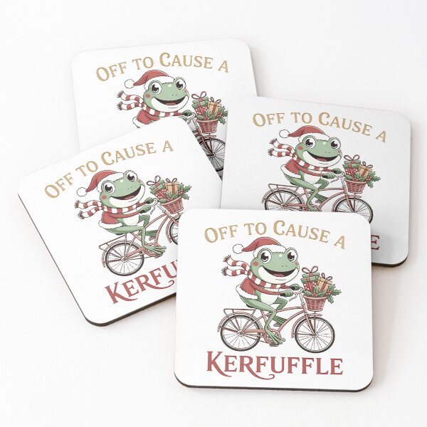 Item preview, Off to Cause A Kerfuffle Christmas Frog Vintage designed and sold by Milekhinromanro.
