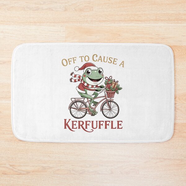 Item preview, Off to Cause A Kerfuffle Christmas Frog Vintage designed and sold by Milekhinromanro.