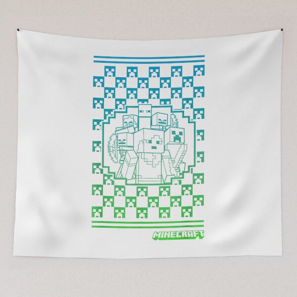 Item preview, Blue To Green Gradient Pixel Checkers Gamer Pattern designed and sold by JeanSeth.