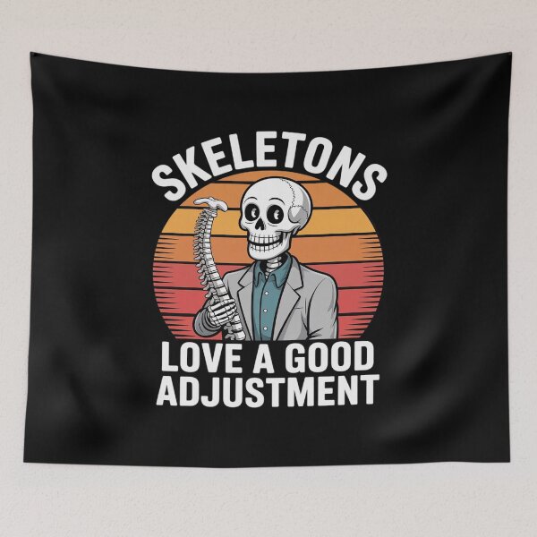 Item preview, Skeletons Love a Good Adjustment Halloween Osteopath designed and sold by BubblePancake.