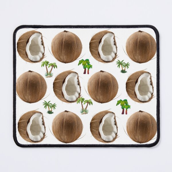 Item preview, Seamless Coconut and Palm Tree Pattern: Modern Tropical Grid designed and sold by KiddoCavePrints.