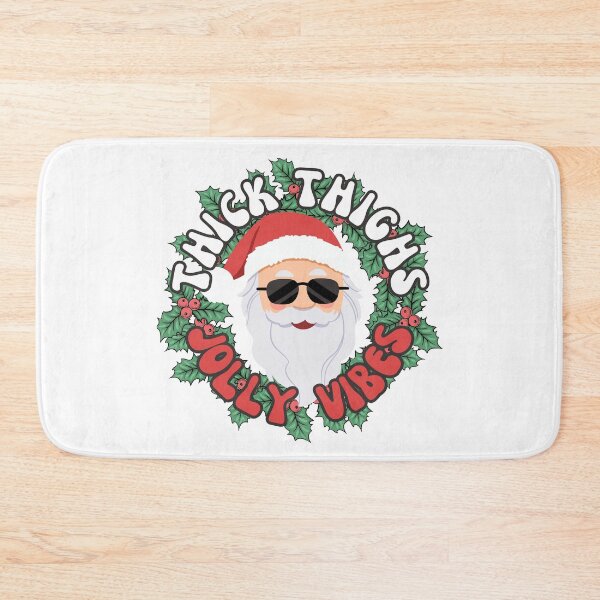 Item preview, Thick Thighs Jolly Vibes – The Naughty List Santa designed and sold by A Little Unhinged.