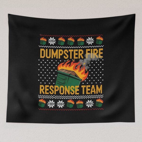 Item preview, Dumpster Fire Response Team Ugly Pattern Christmas designed and sold by Milekhinromanro.