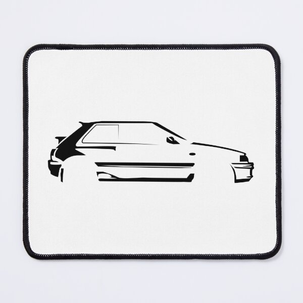 Item preview, 323 GTX (1989) BFMR Turbo AWD - Minimalist Car Silhouette (Black) designed and sold by FearnCreative.